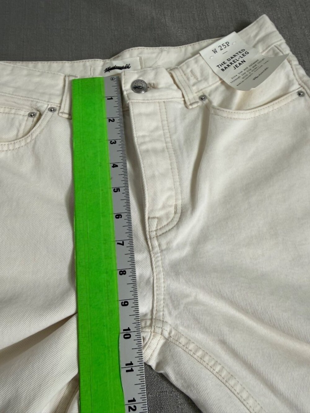 NWT Madewell Darted Barrel Leg Jeans Size 25 Petite Vintage Canvas Preppy Trendy - Picture 9 of 16